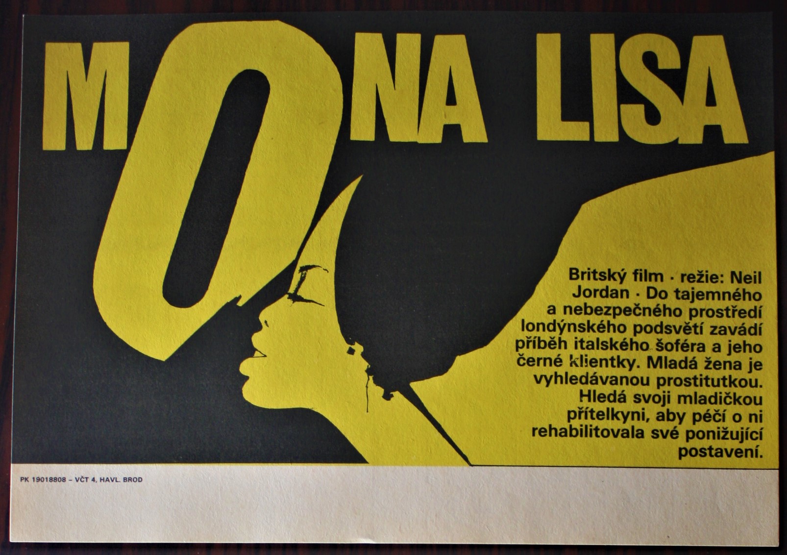 Mona Lisa 1986年 イギリス映画監督 Neil Jordan Iニール ジョーダン監督 ボブ ホスキンス主演のイギリス映画 モナリザ のチラシ ご注文は チェコの映画ポスター販売のcestaへ